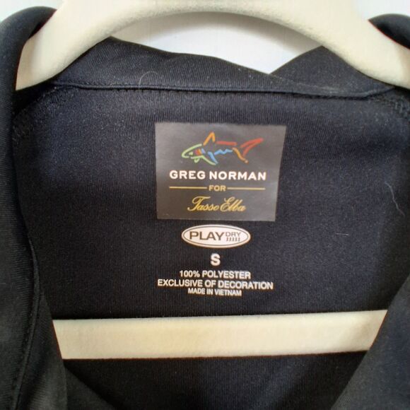 Greg Norman 1/4 Zip Shirt Mens Medium Play Dry Black Long Sleeve Size S - Picture 2 of 10
